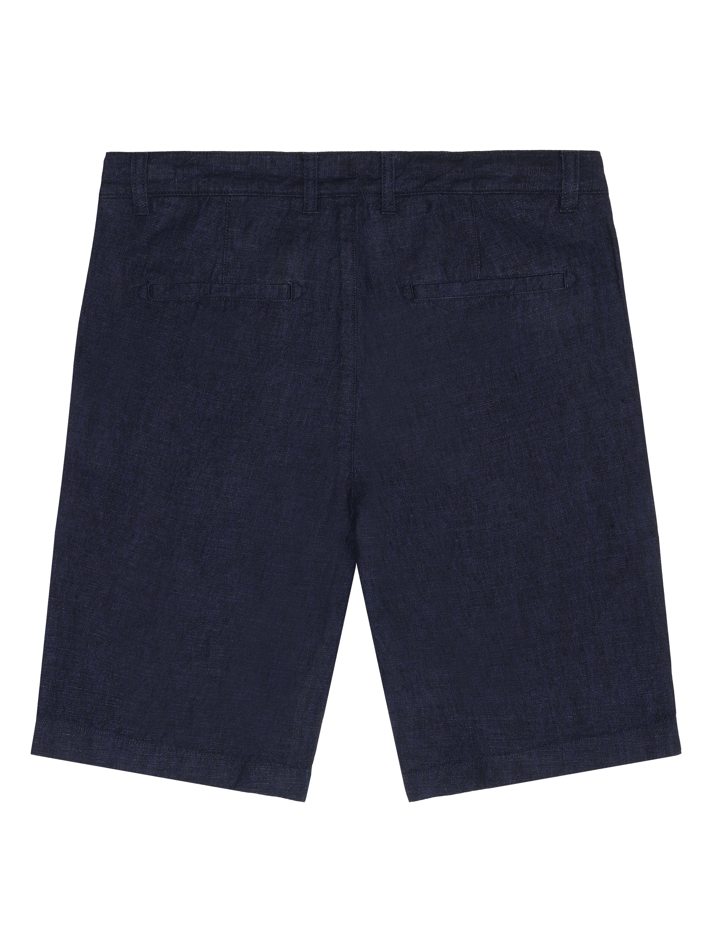 Knowledge Cotton Apparel Chuck Regular Linen Shorts 1450 Yarndyed Total Eclipse
