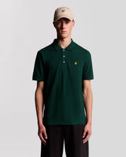 Lyle & Scott Plain Polo Shirt, Dark Green