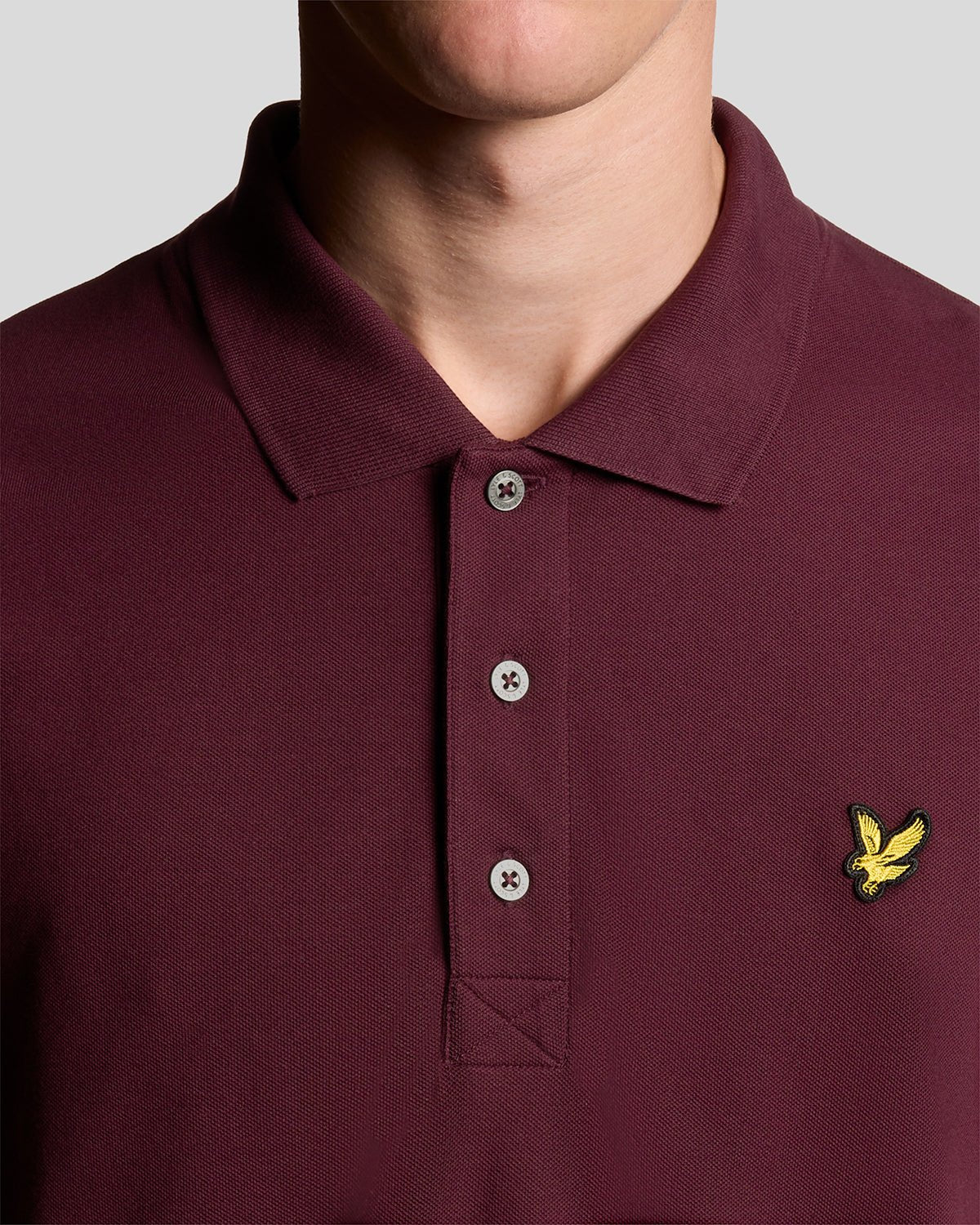 Lyle & Scott Plain Polo Shirt, Burgundy