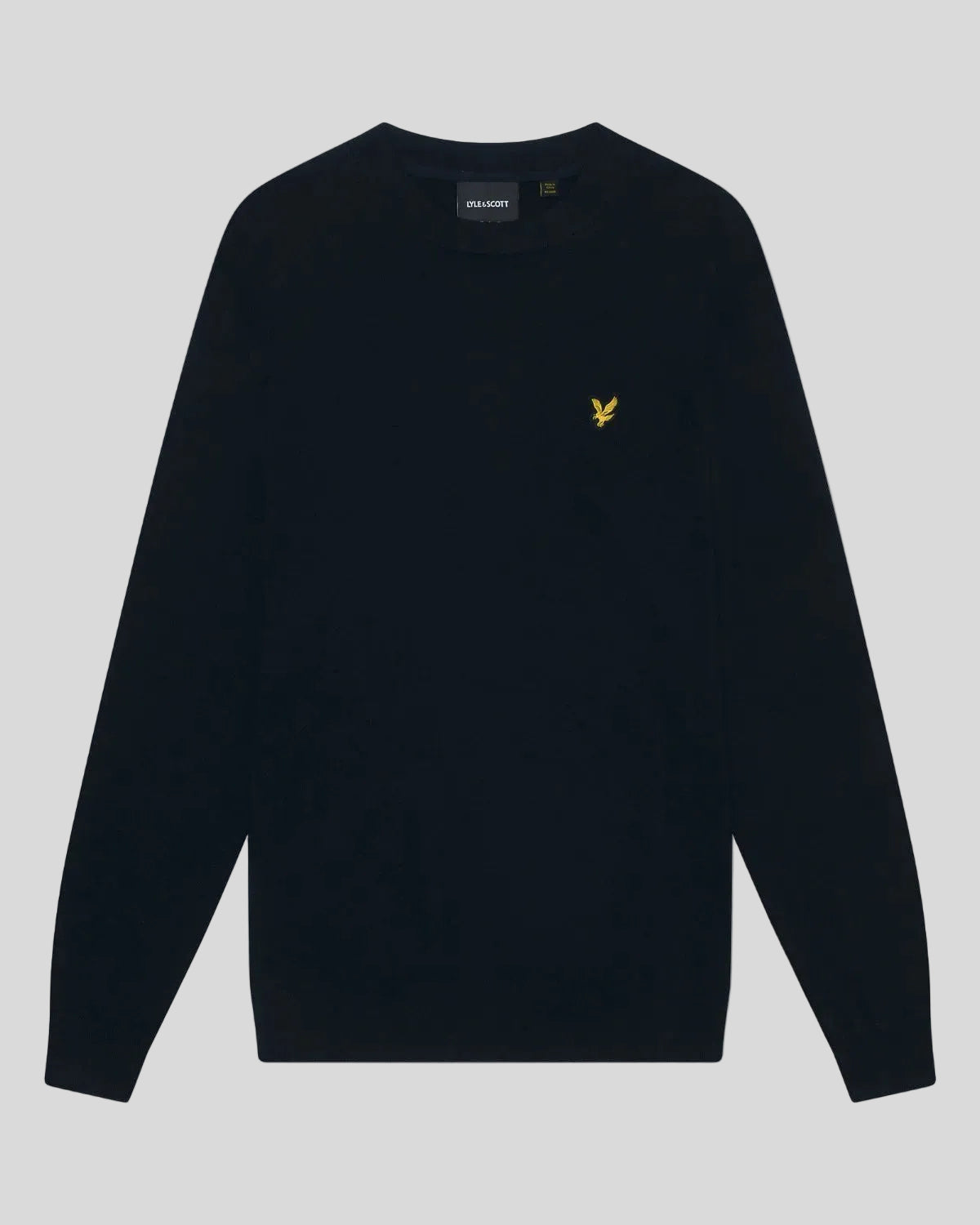 COTTON MERINO CREW NECK JUMPER DARK NAVY