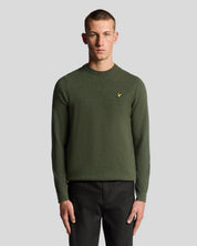 Lyle & Scott Lambswool Blend Crew Neck Jumper, Deep Depths Marl
