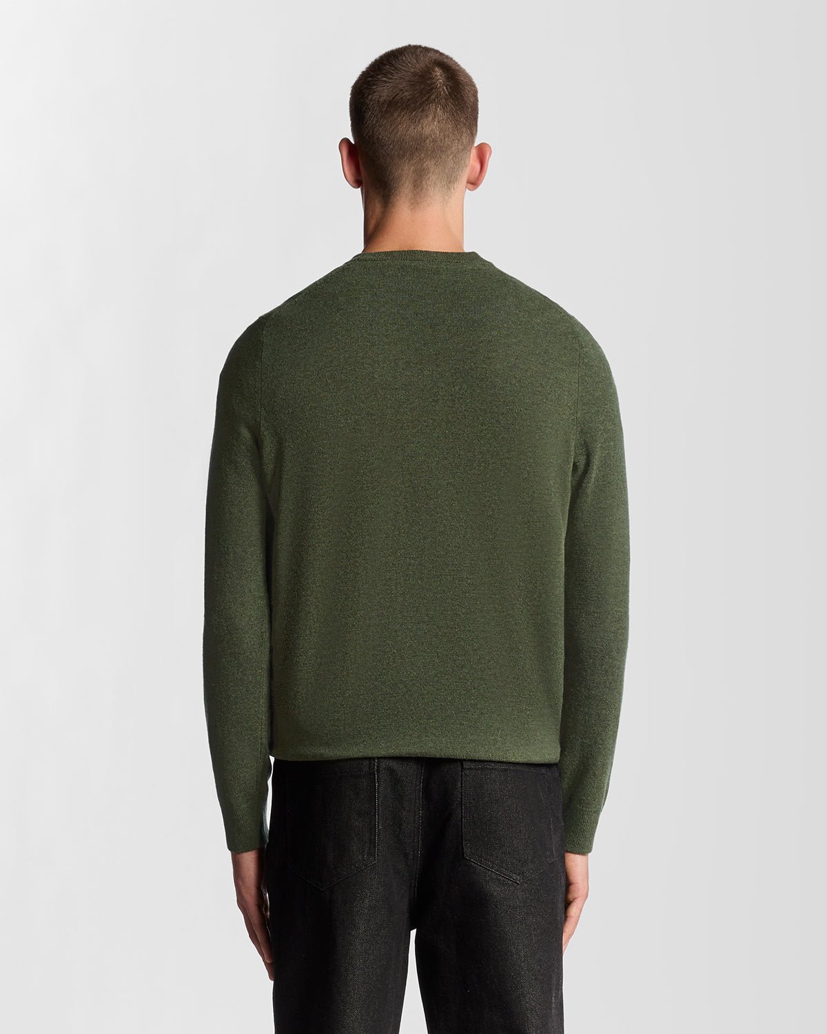 Lyle & Scott Lambswool Blend Crew Neck Jumper, Deep Depths Marl