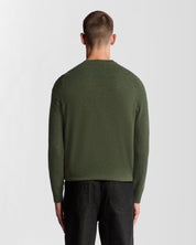 Lyle & Scott Lambswool Blend Crew Neck Jumper, Deep Depths Marl