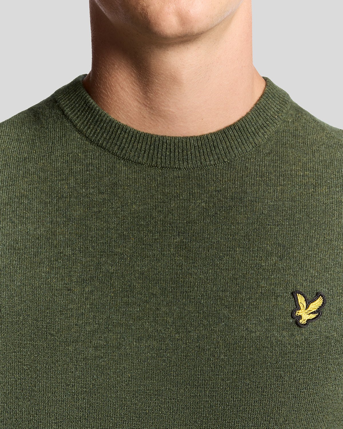 Lyle & Scott Lambswool Blend Crew Neck Jumper, Deep Depths Marl