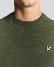 Lyle & Scott Lambswool Blend Crew Neck Jumper, Deep Depths Marl