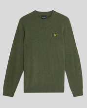 Lyle & Scott Lambswool Blend Crew Neck Jumper, Deep Depths Marl