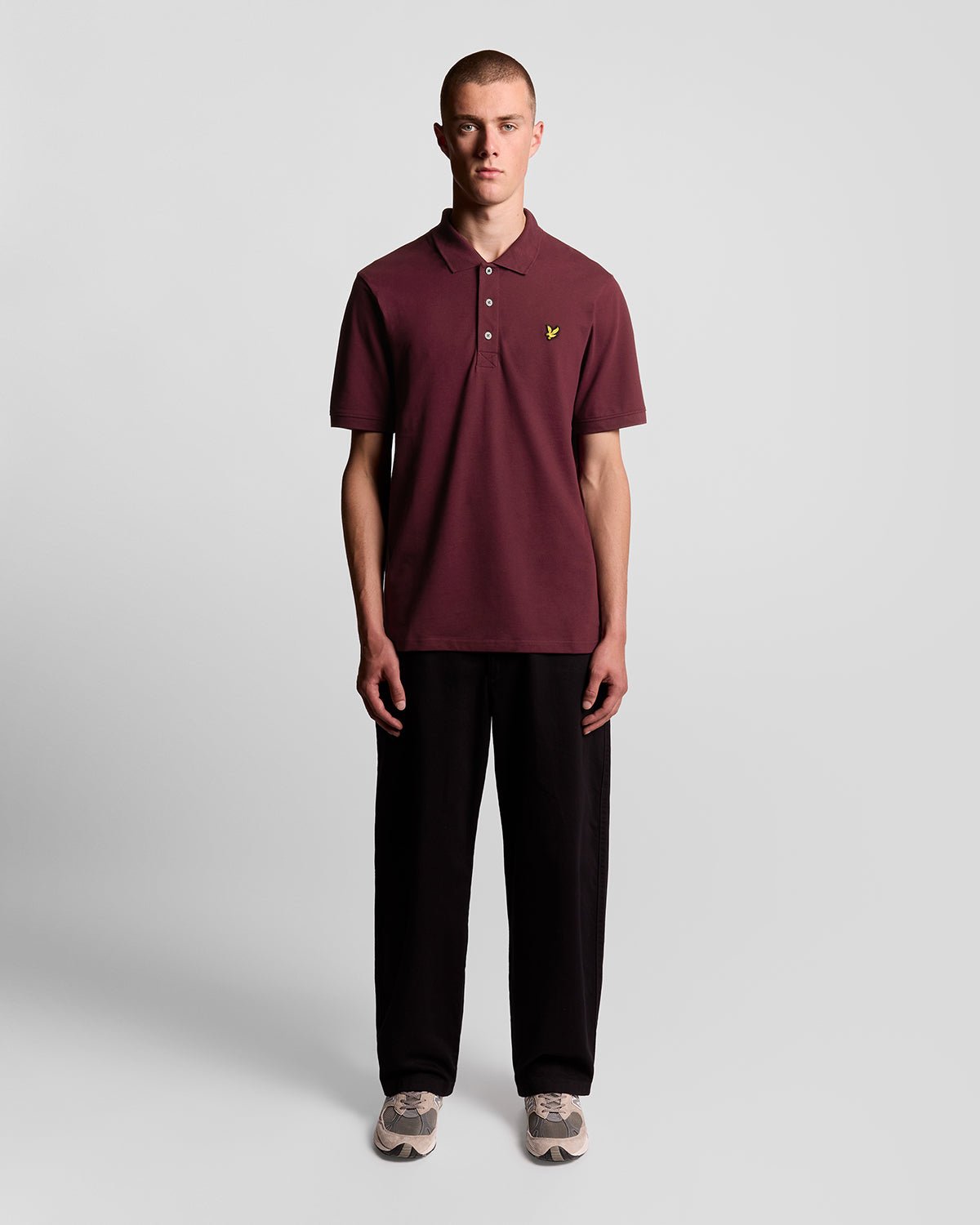 Lyle & Scott Plain Polo Shirt, Burgundy