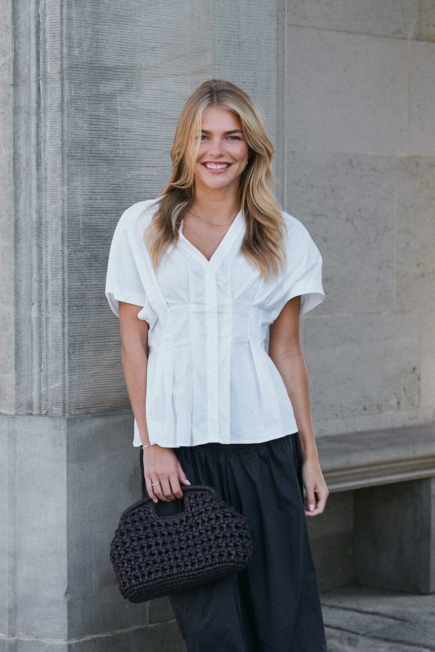 ADAMMA POPLIN BLOUSE 120 WHITE