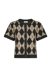ALLESTAR CHECK KNIT CARDIGAN 123 BEIGE