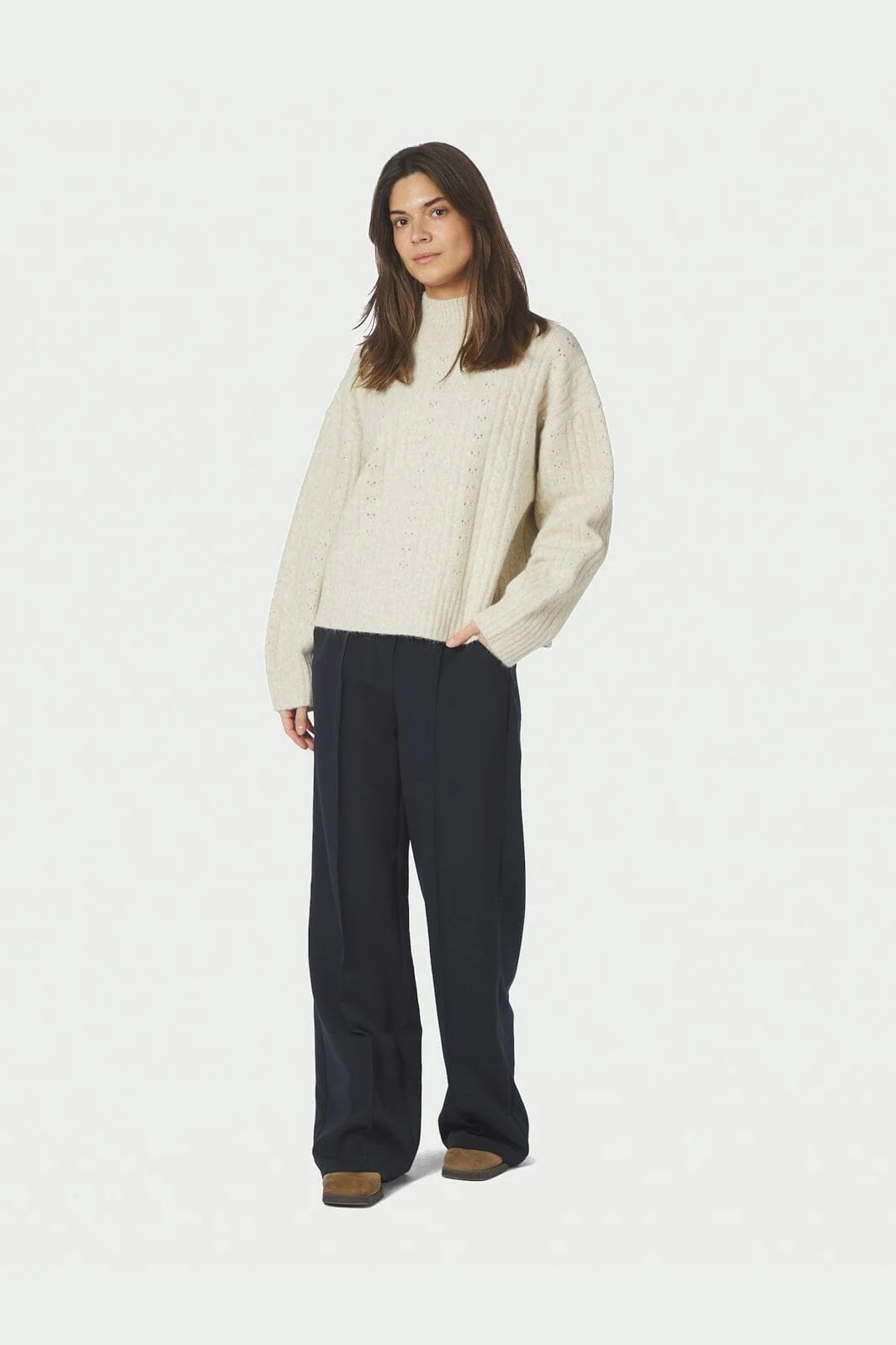 ANDA CABLE KNIT BLOUSE