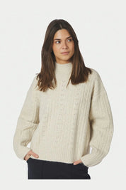 ANDA CABLE KNIT BLOUSE