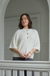 BENUTA FLUFFY KNIT CARDIGAN OFF WHITE