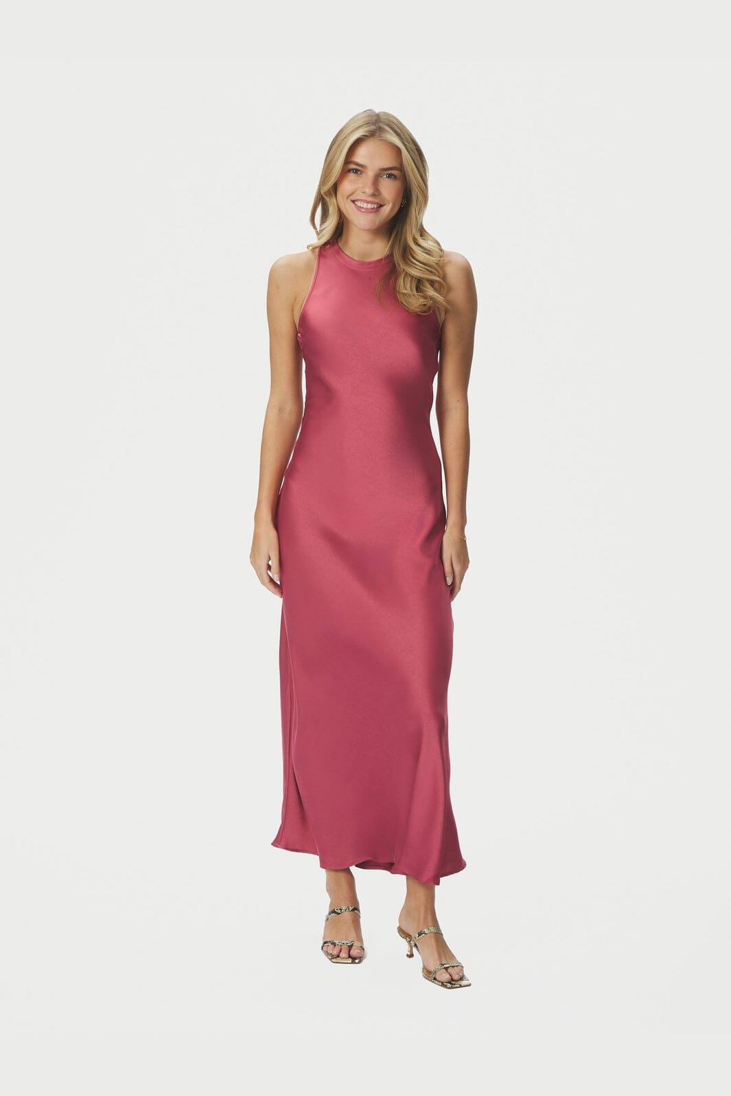 CELINIE HEAVY SATEEN DRESS 430 CHERRY PINK