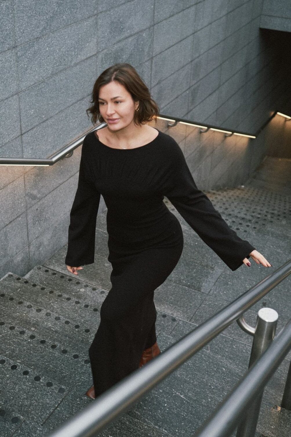 EMERSON KNIT DRESS 100 BLACK