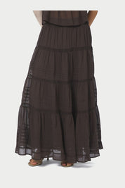 FELICIA S VOILE SKIRT 676 BROWN
