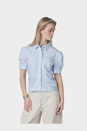 Frannie Soft Stripe Shirt - 145 LIGHT BLUE