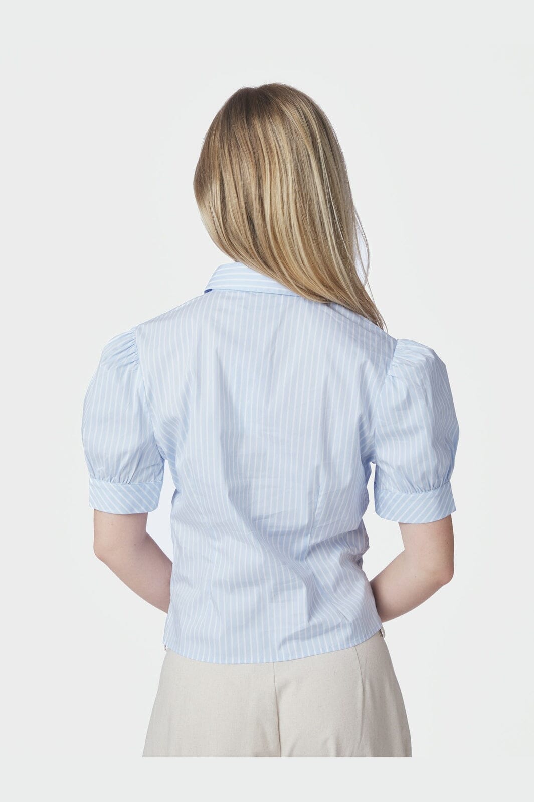 Frannie Soft Stripe Shirt - 145 LIGHT BLUE