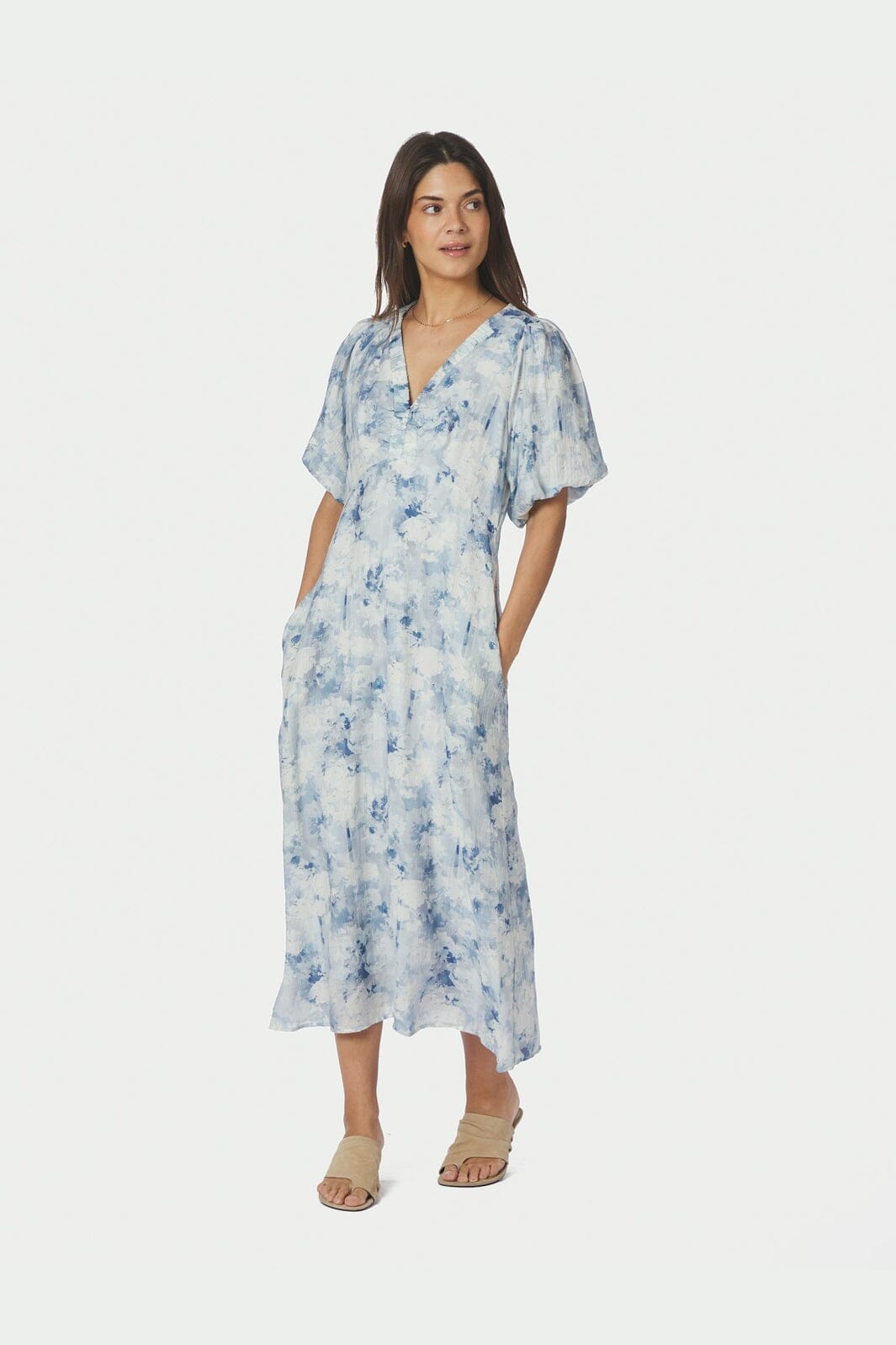 Illana Floral Fusion Dress - 140 BLUE