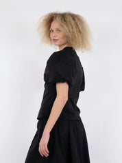 Irina Poplin Blouse 100 BLACK