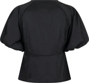 Irina Poplin Blouse 100 BLACK