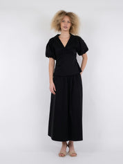 Irina Poplin Blouse 100 BLACK
