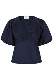 Irina Poplin Blouse 141 NAVY