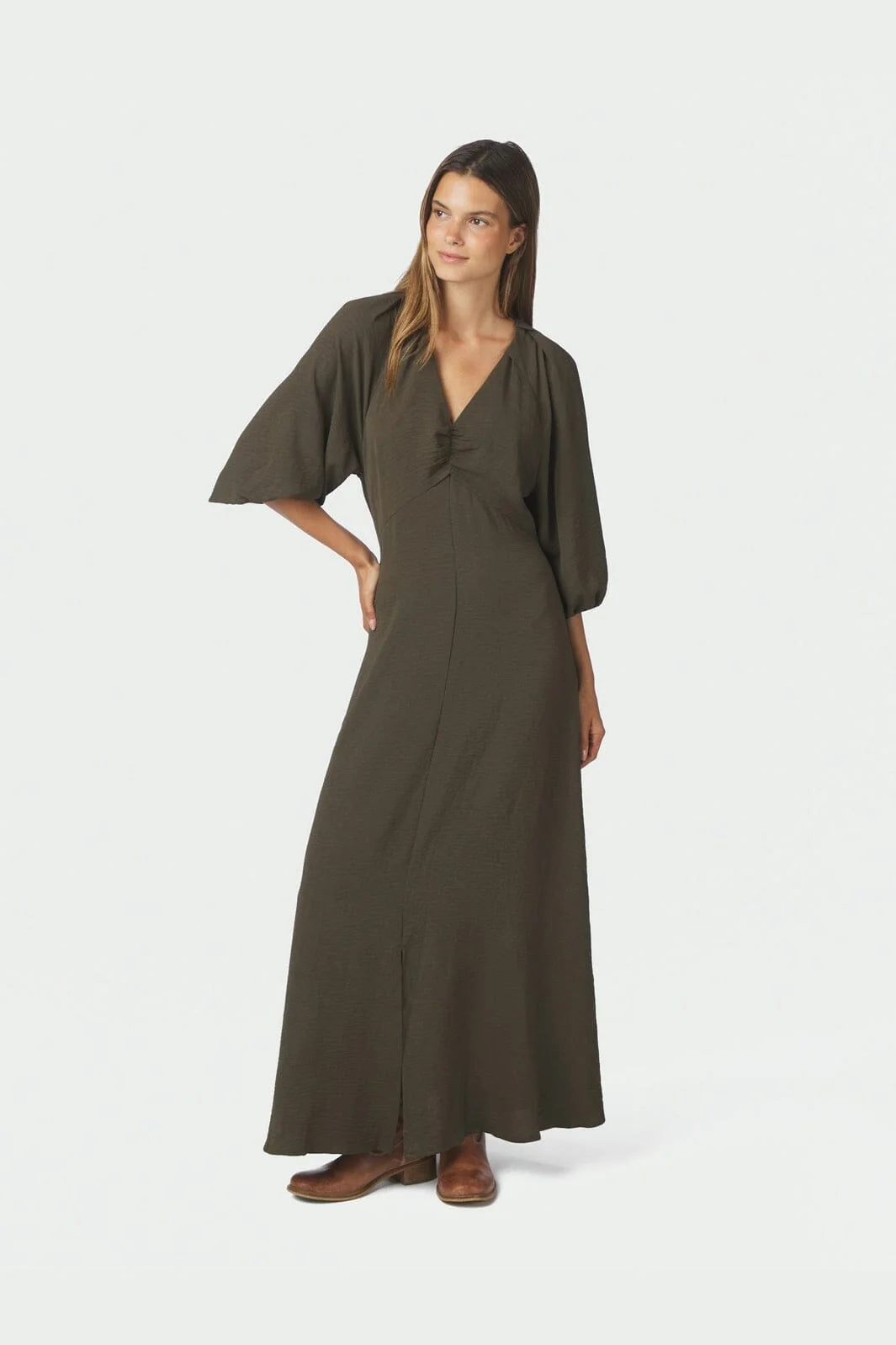 MERIEL STRUCTURE SOLID DRESS