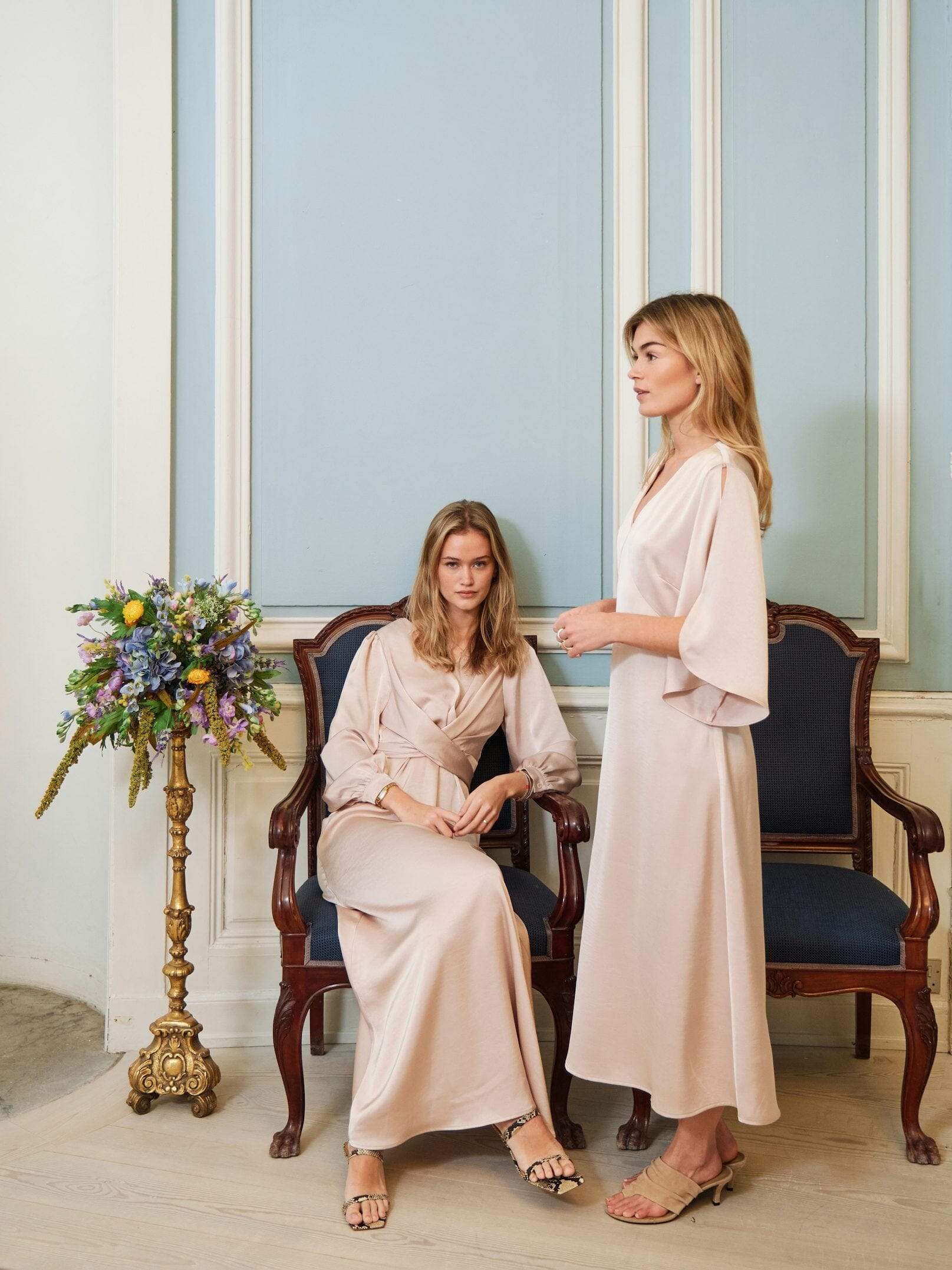 REMARA HEAVY SATEEN DRESS 720 CHAMPAGNE