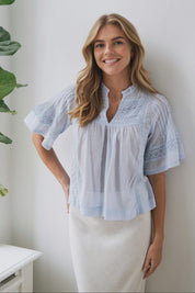 SIMA S VOILE BLOUSE 145 LIGHT BLUE