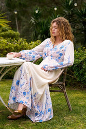 SILFI FLOWER PRINT DRESS 140 BLUE