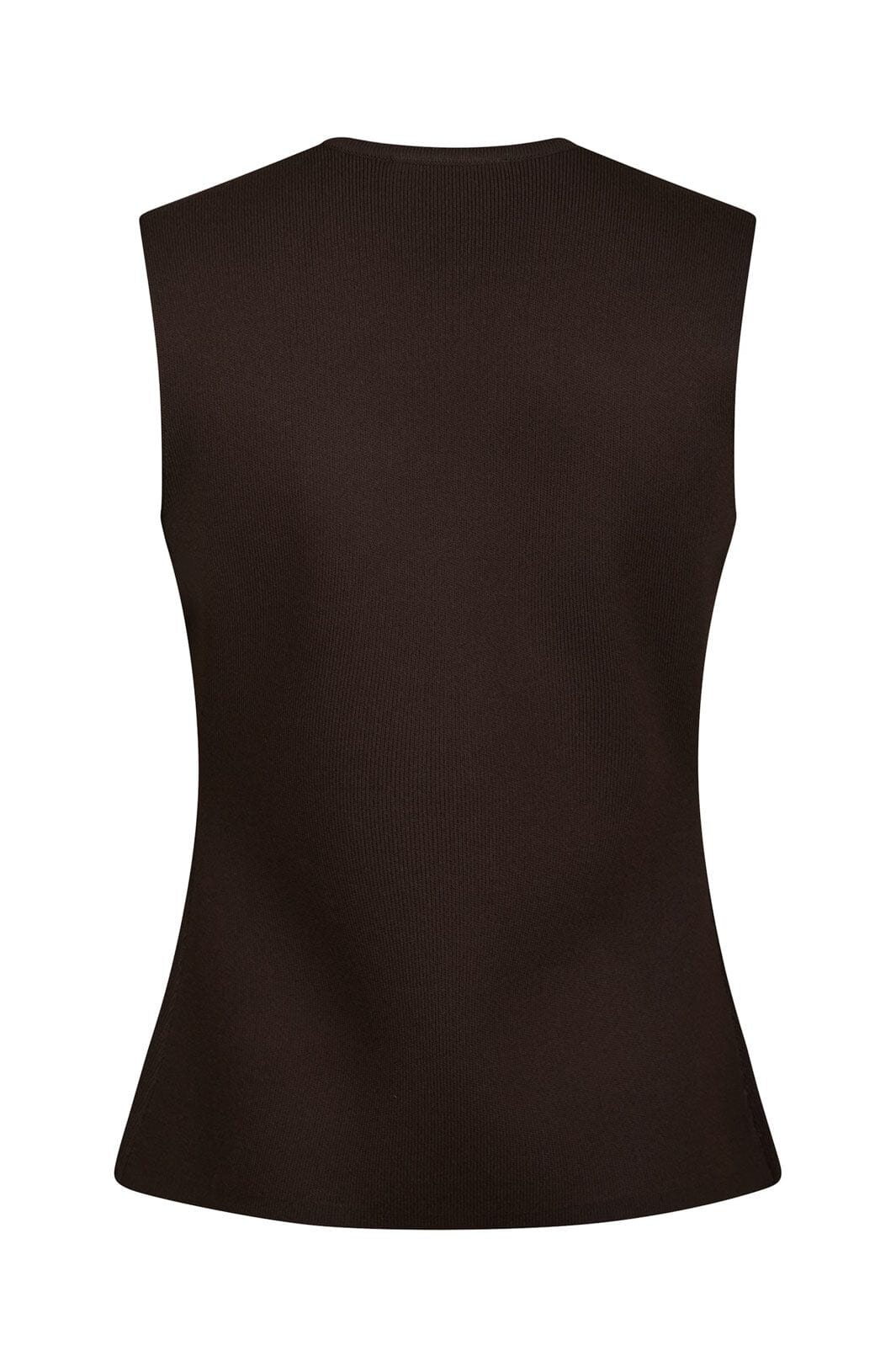 SWAY SMOOTH KNIT WAISTCOAT 676 DARK BROWN