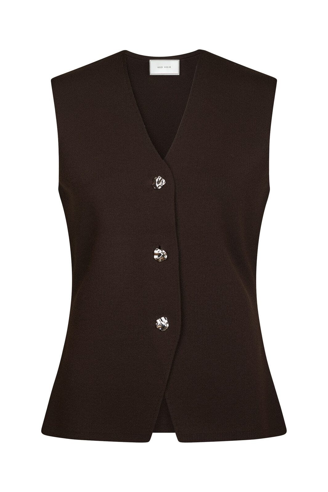 SWAY SMOOTH KNIT WAISTCOAT 676 DARK BROWN