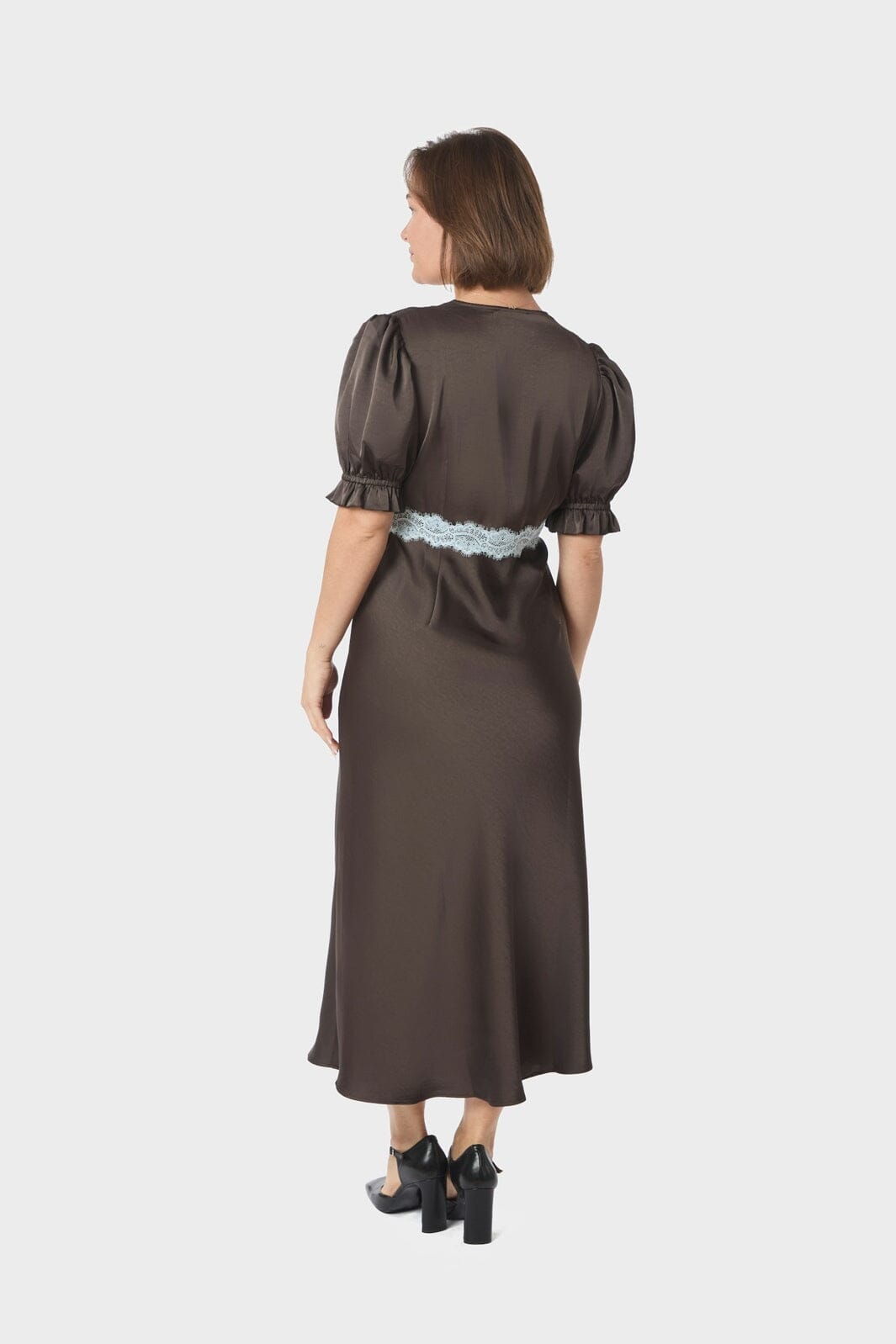 Vipe Lace Maxi Dress - 676 DARK BROWN