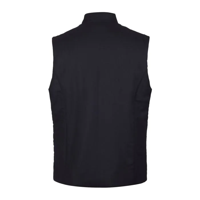VEST ZIP ALCANTARA DETAILS WOOL