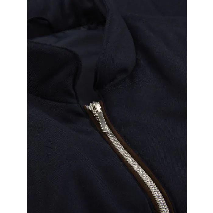 VEST ZIP ALCANTARA DETAILS WOOL