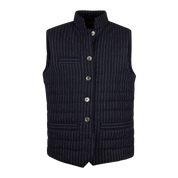 GILET MID LAYER PINESTRIPE WOOL VEST
