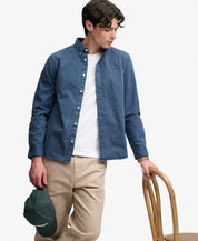 Garment Dyed Long Sleeve Shirt – Tumbled Salte Blue