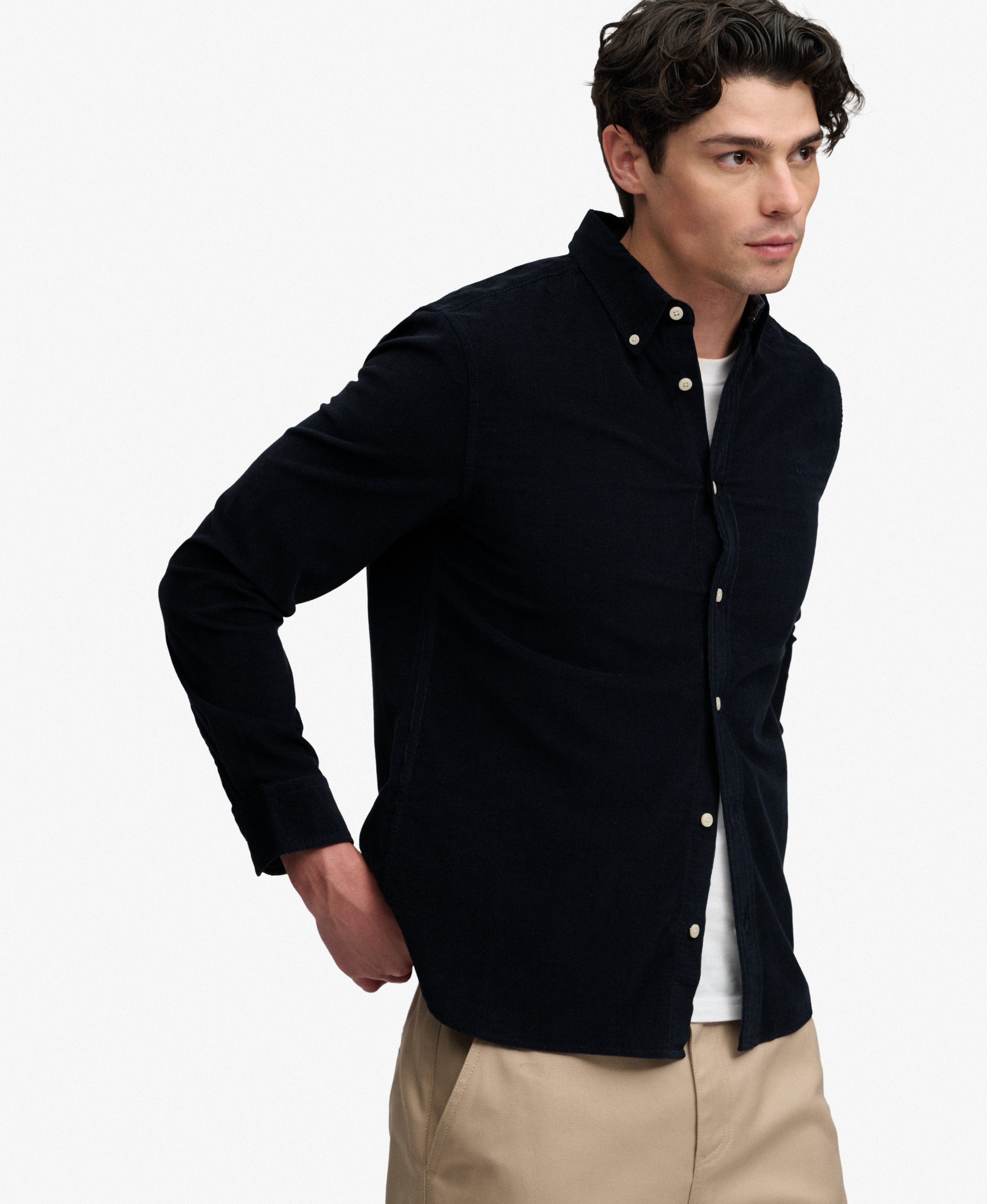 Classic Needle Cord Shirt – Rich Navy