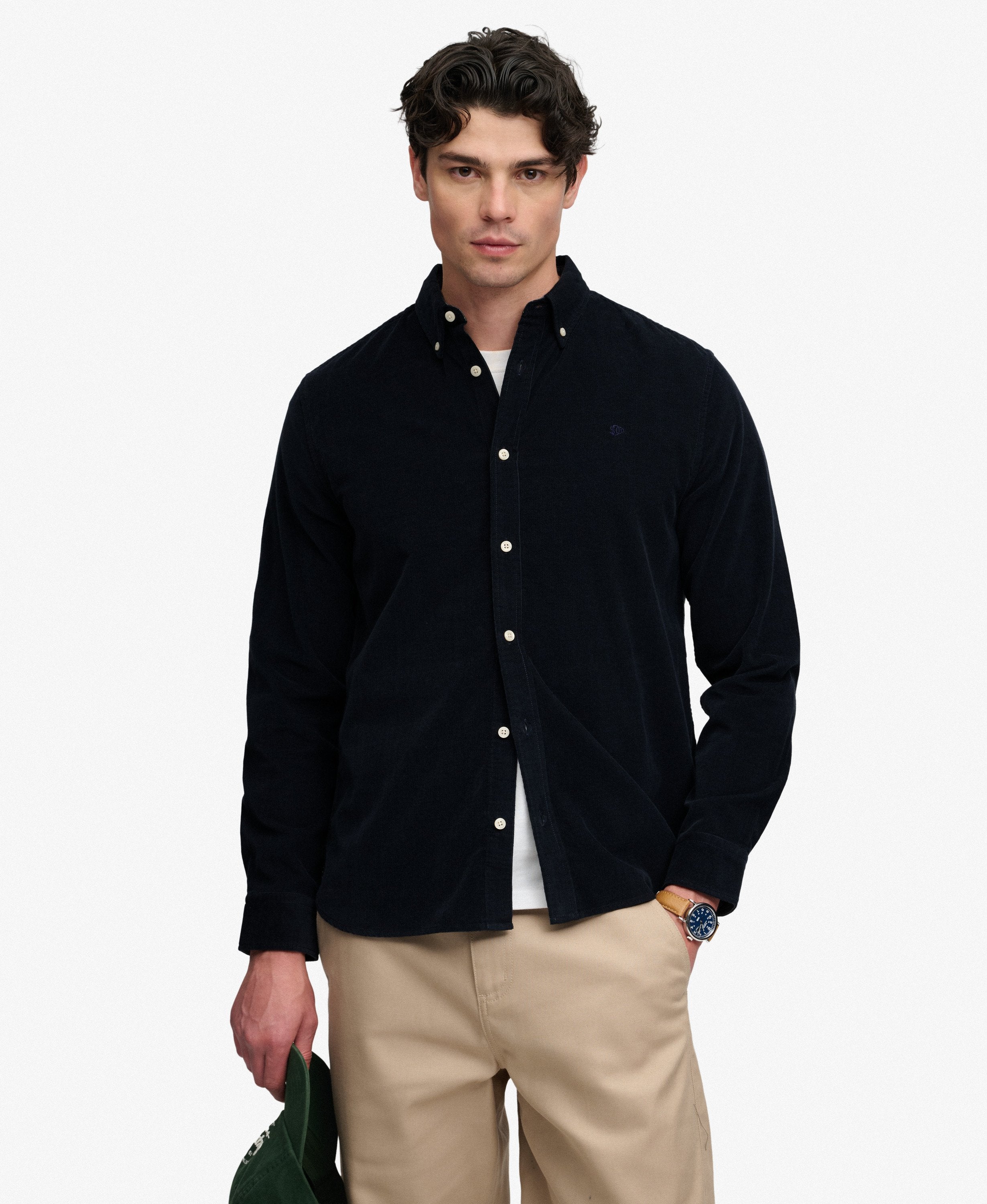 Classic Needle Cord Shirt – Rich Navy