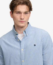 Superdry Preppy Oxford Shirt AZURE BLUE MINI STRIPE