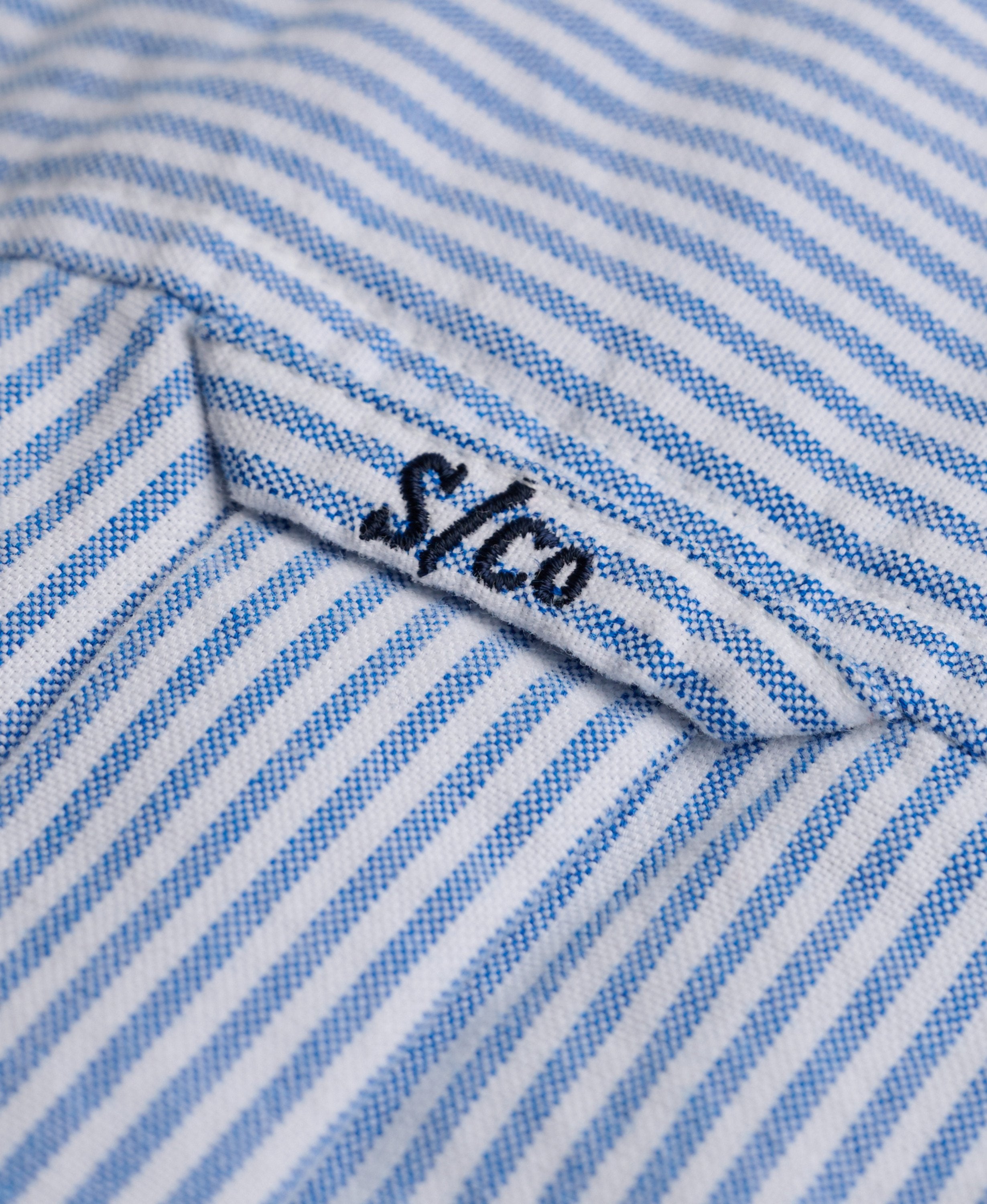 Superdry Preppy Oxford Shirt AZURE BLUE MINI STRIPE