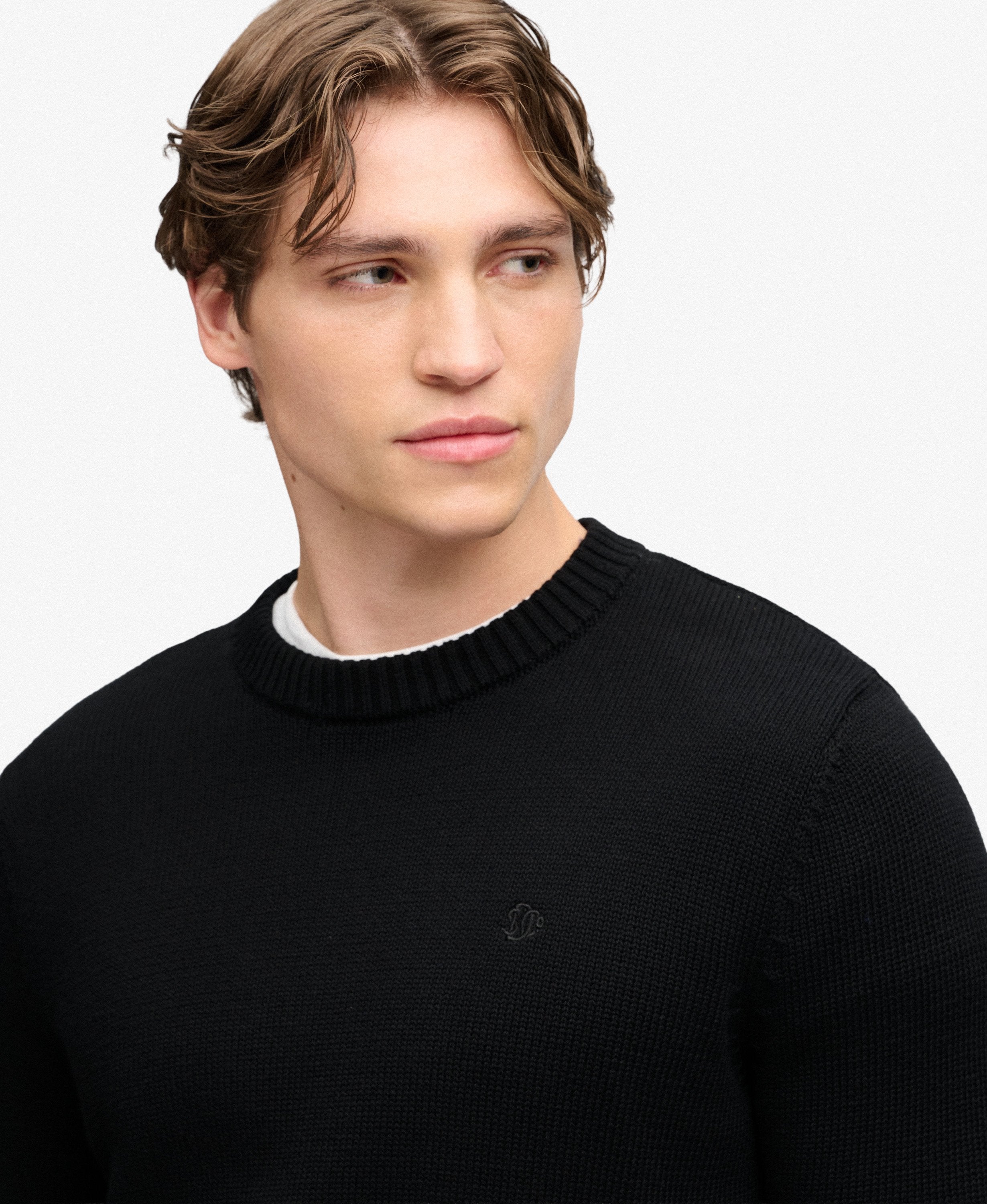 Superdry Preppy Cotton Jumper BLACK