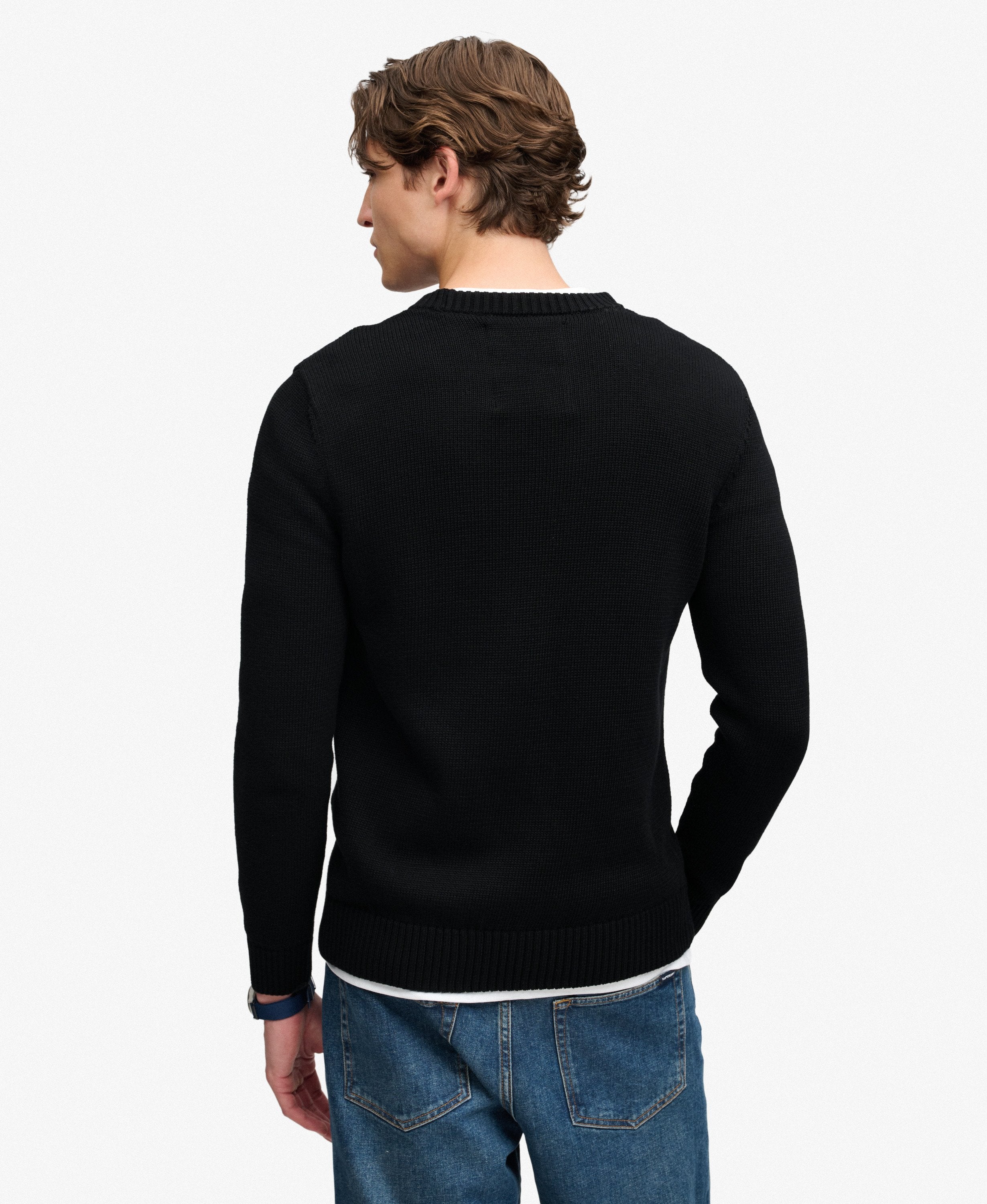 Superdry Preppy Cotton Jumper BLACK