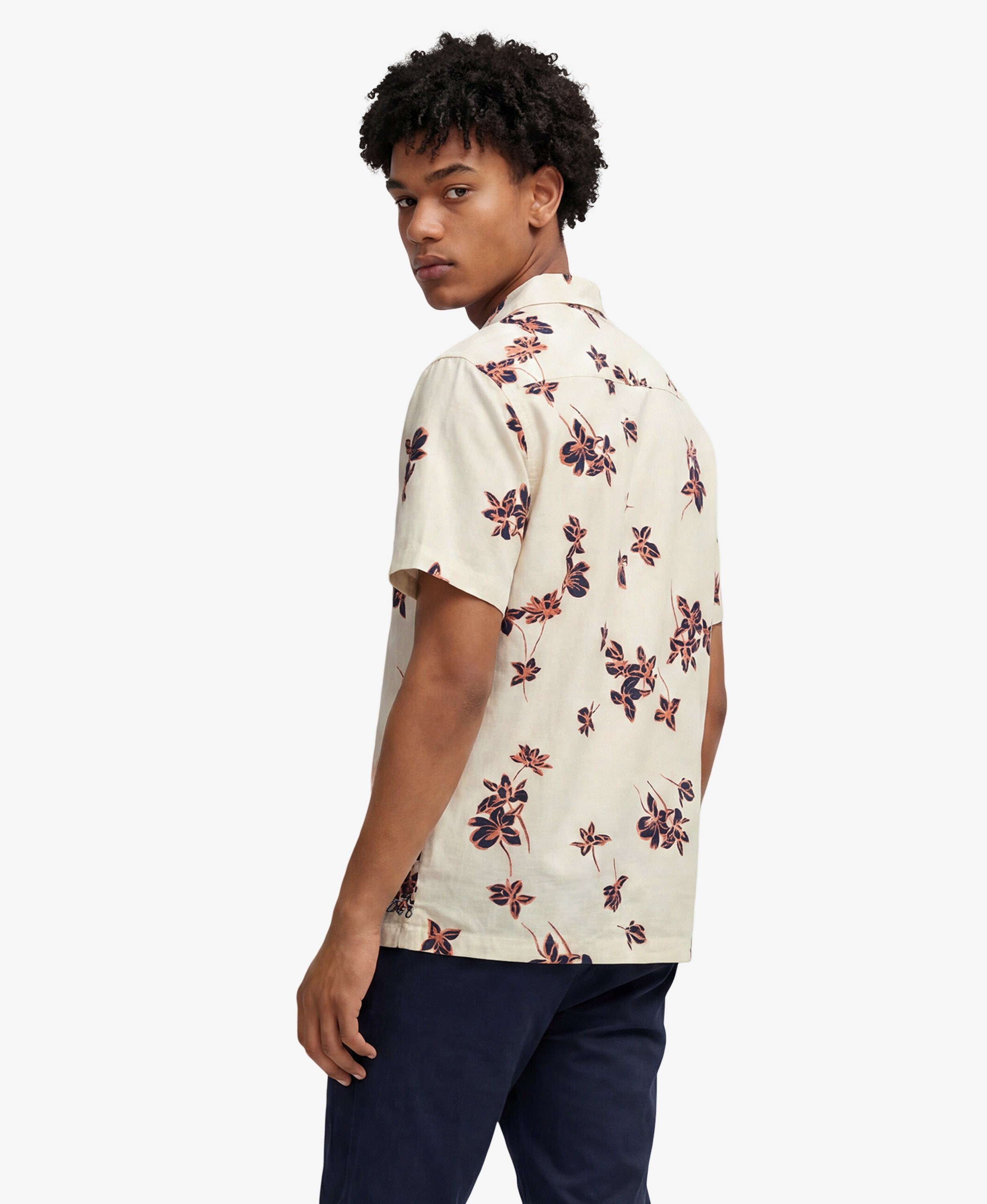 Cabana Poolside S/S Shirt – Lotus Flower Off White