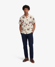 Cabana Poolside S/S Shirt – Lotus Flower Off White