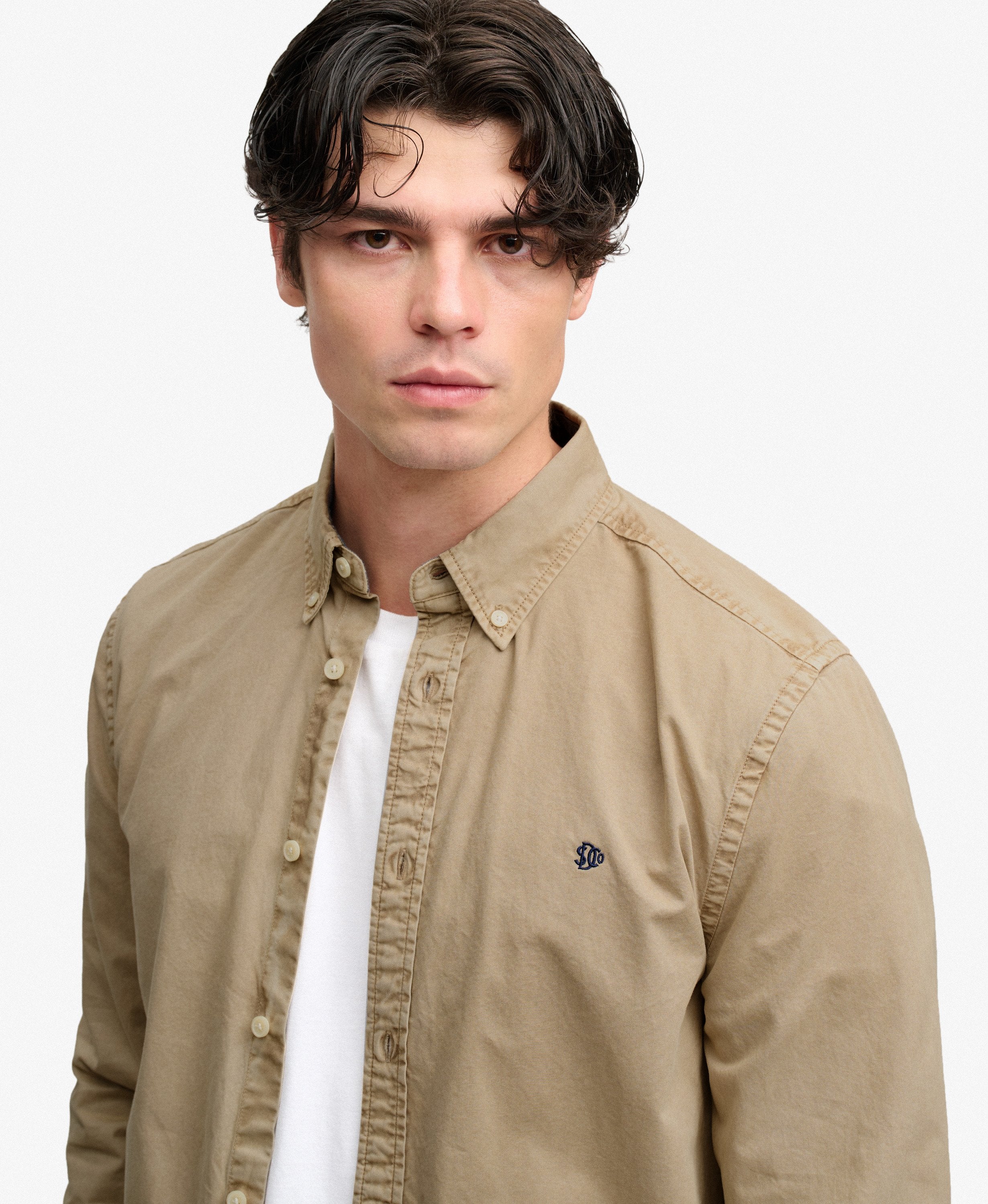 Garment Dyed Long Sleeve Shirt – Tumbled Tan
