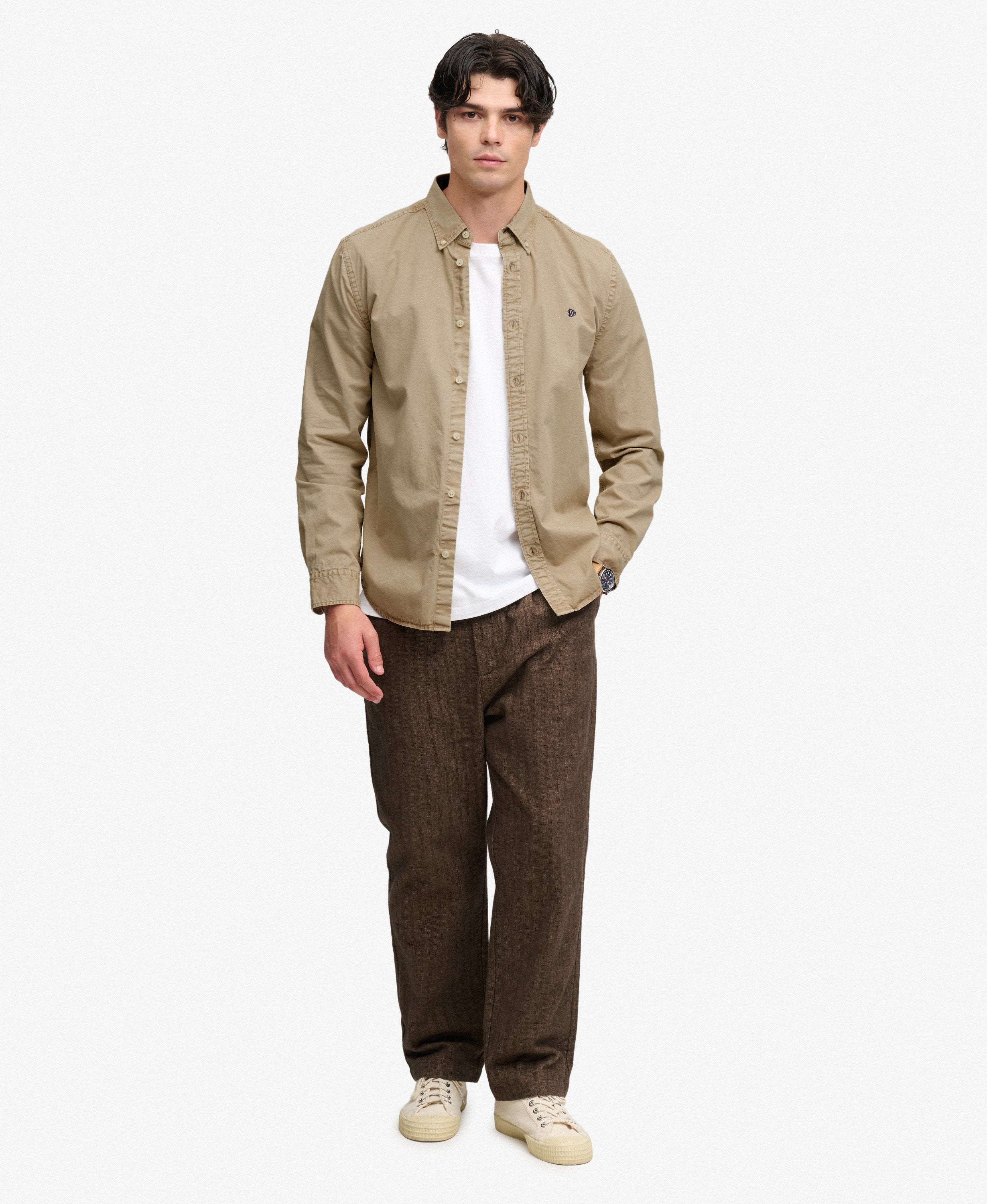 Garment Dyed Long Sleeve Shirt – Tumbled Tan