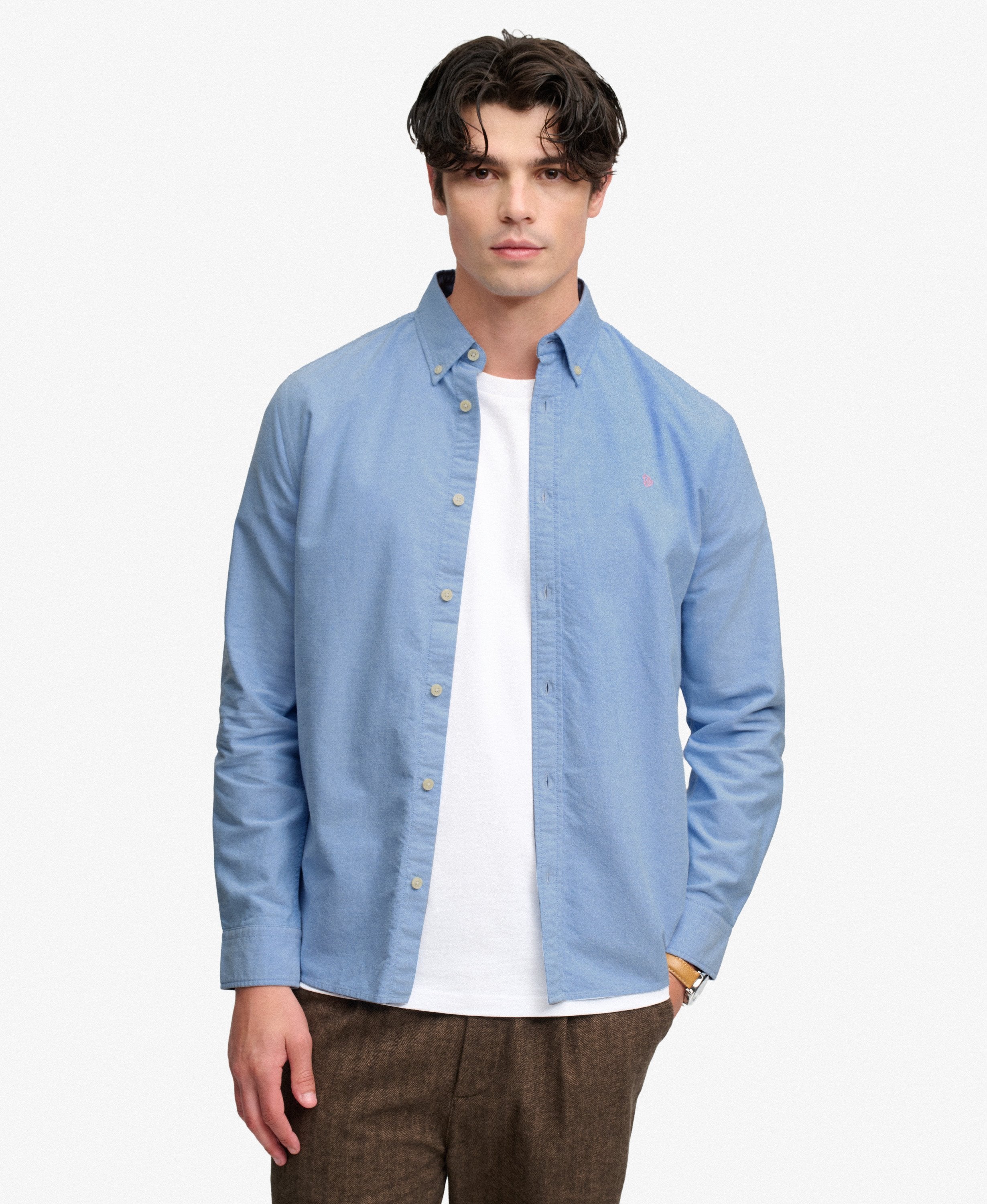 Superdry Preppy Oxford Shirt SKY BLUE CHAMBRAY