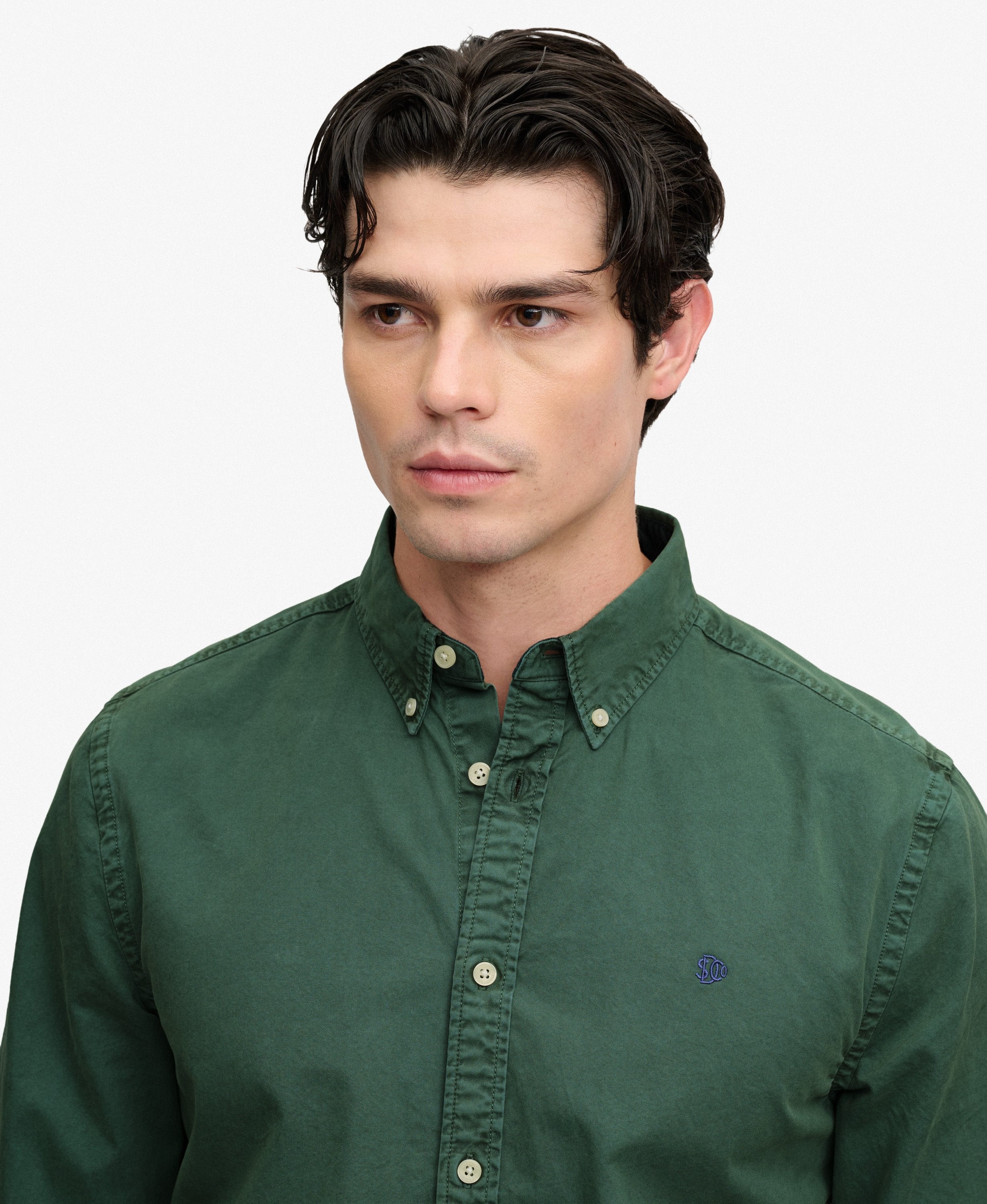 Garment Dyed Long Sleeve Shirt – Tumbled Green