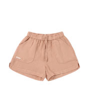 3.5INCHER SAFARI LINEN SHORTS WOMEN